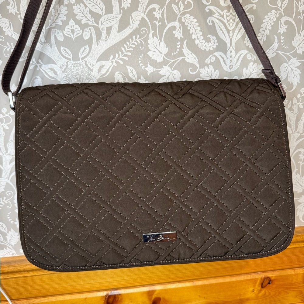 Vera Bradley Quilted Brown Laptop Bag